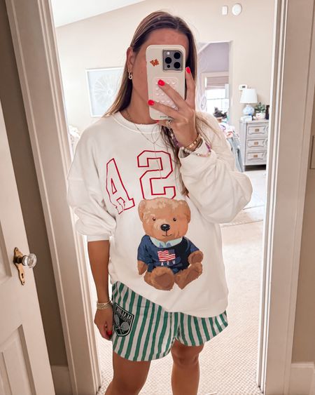 The most comfy pieces for the bump // wearing a large in the sweatshirt & XL in boxers for the 29 week bump (I just rolled them twice)

#LTKSeasonal #LTKFindsUnder50 #LTKBump