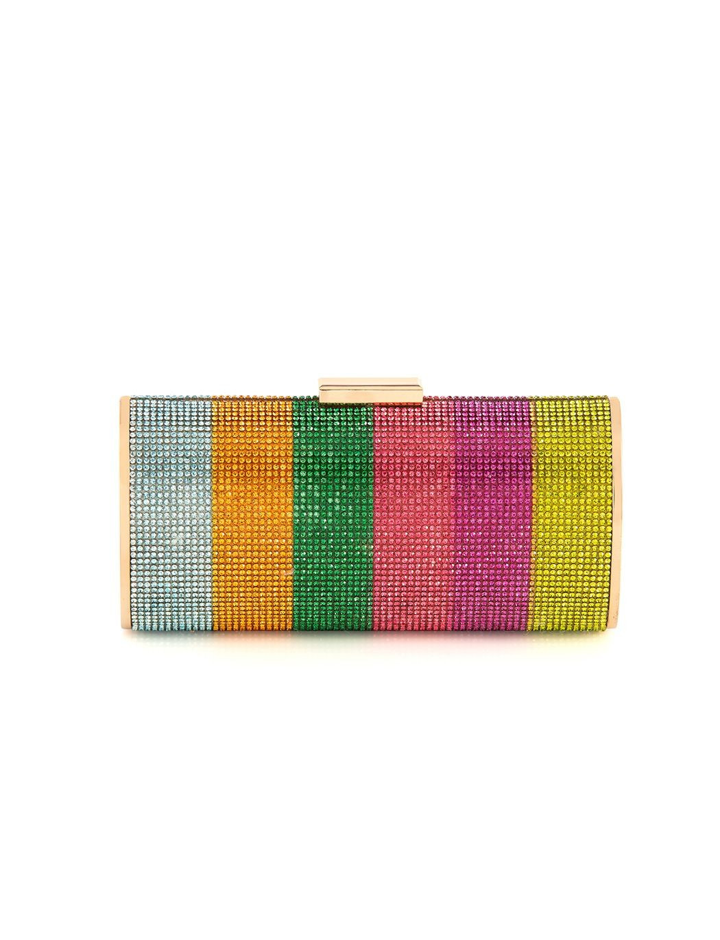 Multicolor Rhinestone Clutch | Eloquii