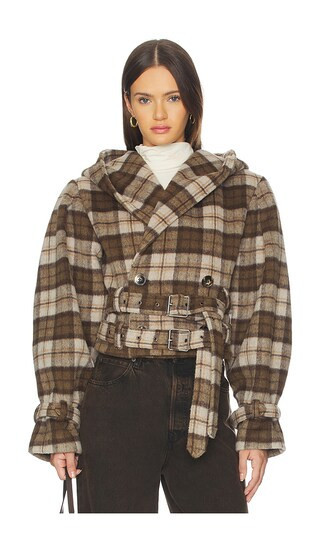 AFRM The Crop Trench Jacket in Brown. - size M | Revolve Clothing (Global)