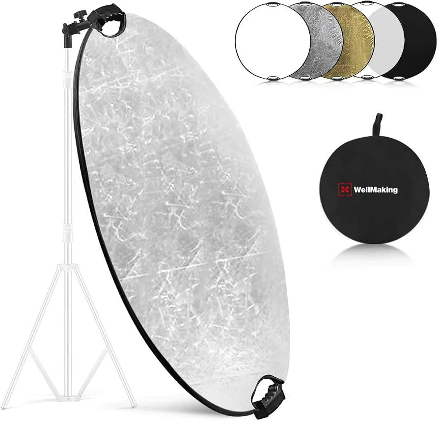 WELLMAKING 32 Inch (80cm) Reflector Photography, Collapsible Light Reflector with Bag & tilt Adap... | Amazon (US)