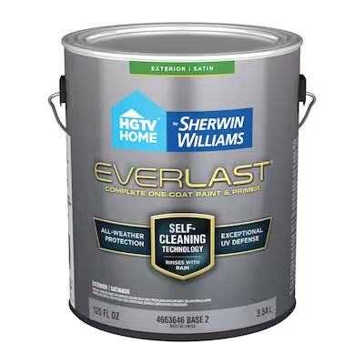 HGTV HOME by Sherwin-Williams  Everlast Satin Base 2 Enamel Tintable Latex Exterior Paint + Prim... | Lowe's