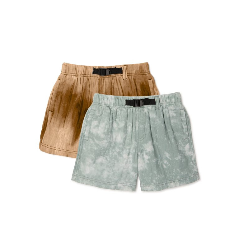 Wonder Nation Boys Buckle-Up Shorts, 2-Pack, Sizes 4-18 & Husky | Walmart (US)