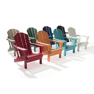 Laguna Outdoor Poly Folding Patio Adirondack Chair - Black | Bed Bath & Beyond