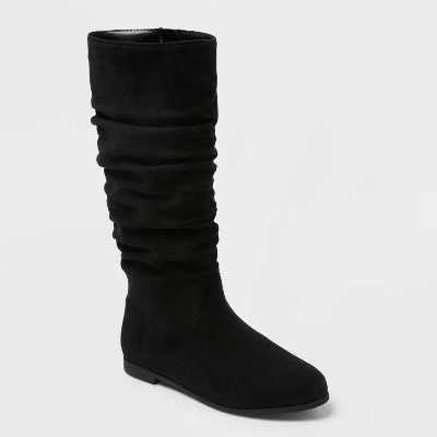 Girls' Scrunch Knee High Boots - Cat & Jack™ Black 1 | Target