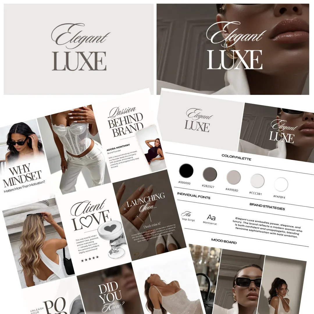 Luxury Elegant Brand Kit \u2013 Canva Instagram Templates, IG & Luxury Stock Images for Instagram... | Etsy (Global)