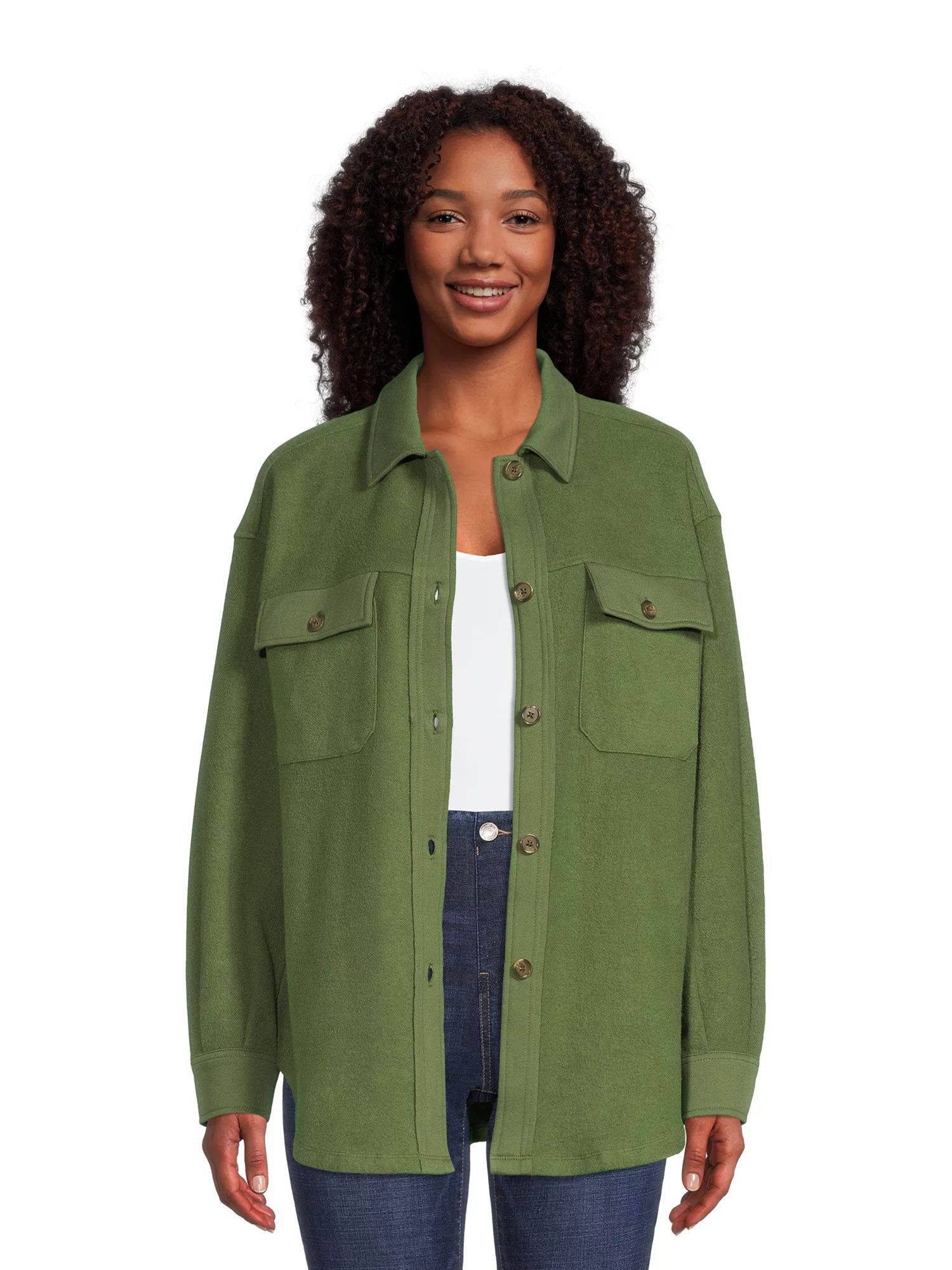 Time and Tru Women's Shacket | Walmart (US)