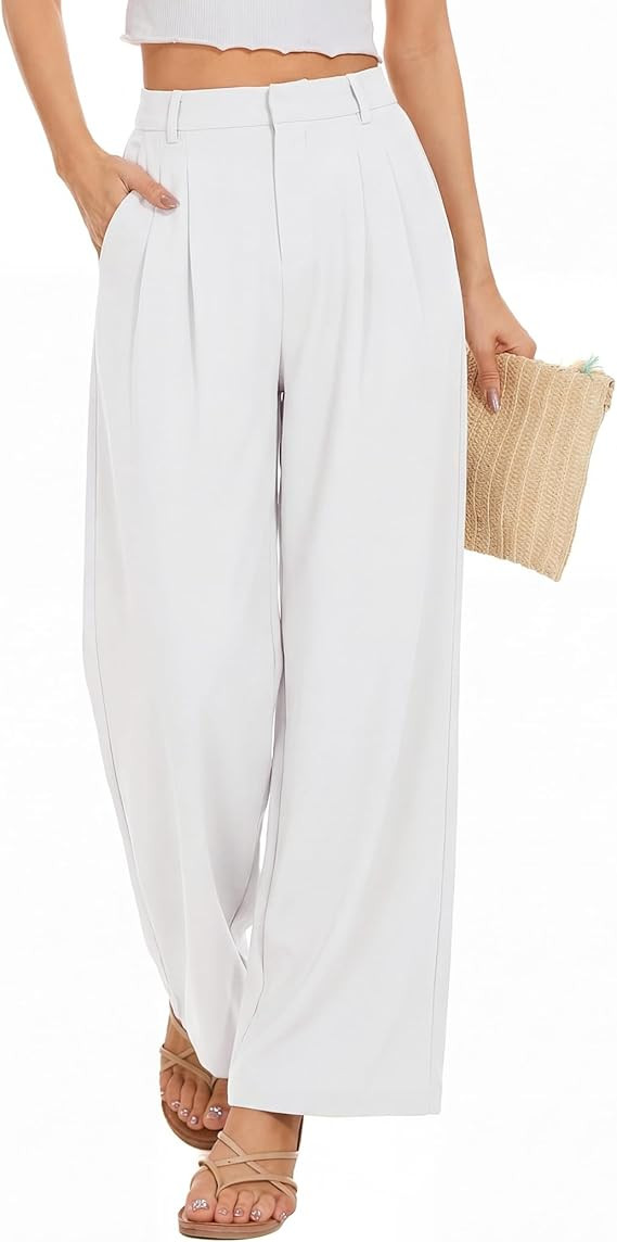 Wide Leg Pants for Women High Waist Palazzo Trousers 2026 Spring/Summer Vacation Business Casual ... | Amazon (US)