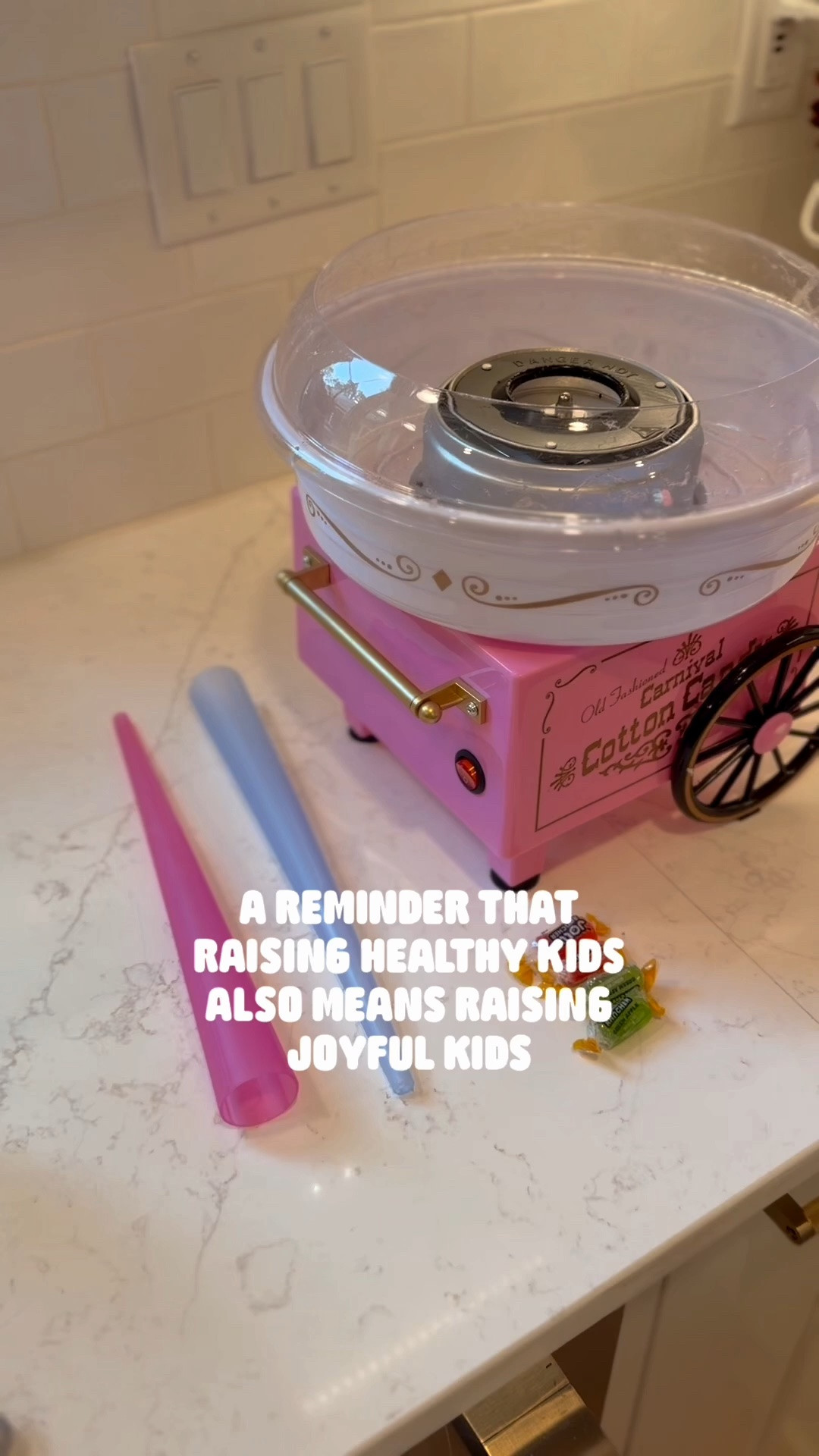 This countertop cotton candy machine can work with hard candy or the cotton candy powder. My 10 year-old could do the entire thing herself and clean up was a breeze with some warm water. ￼

#LTKmomlife #LTKKids #LTKfoodie
