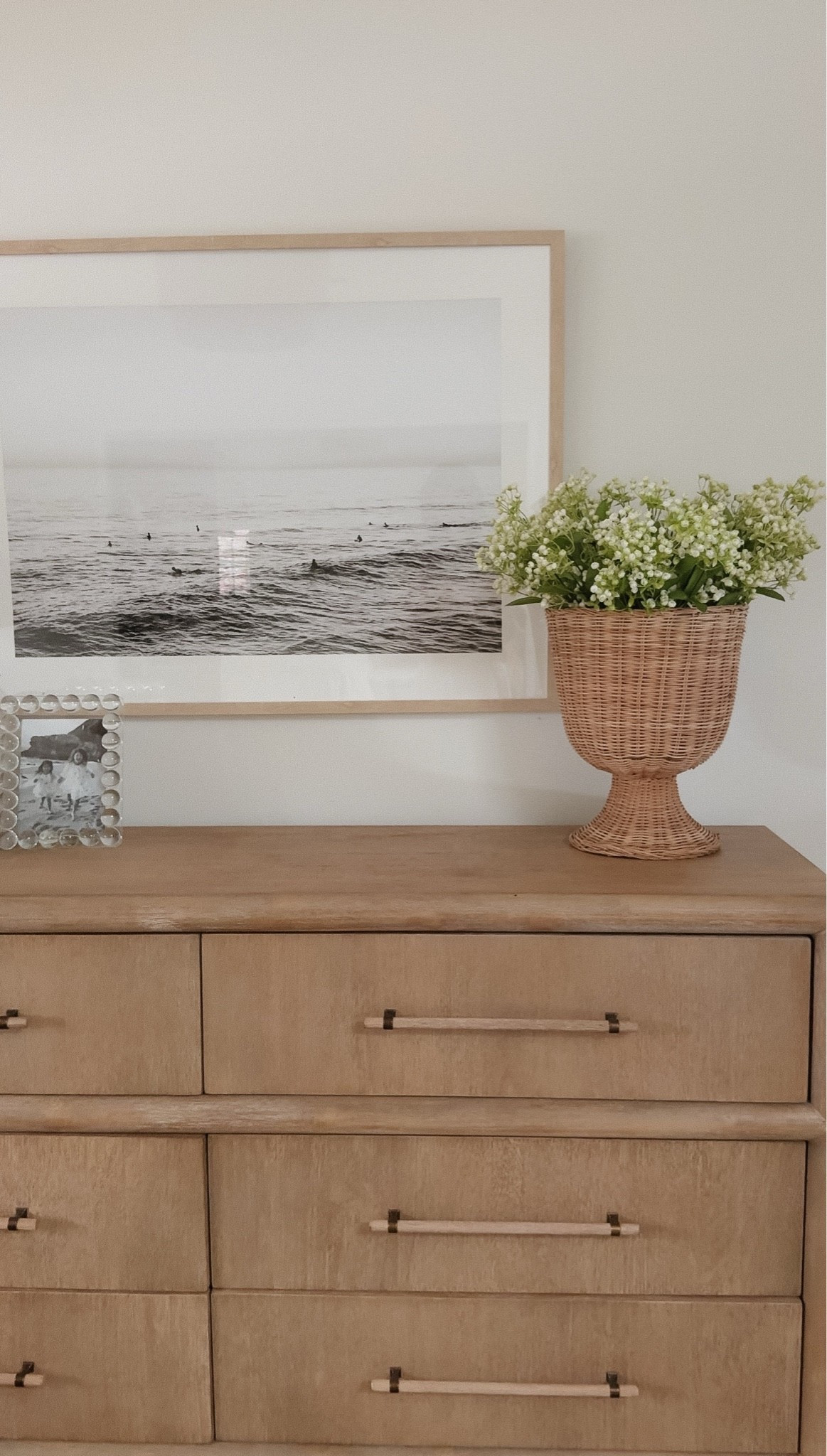 At home florals for dresser styling
