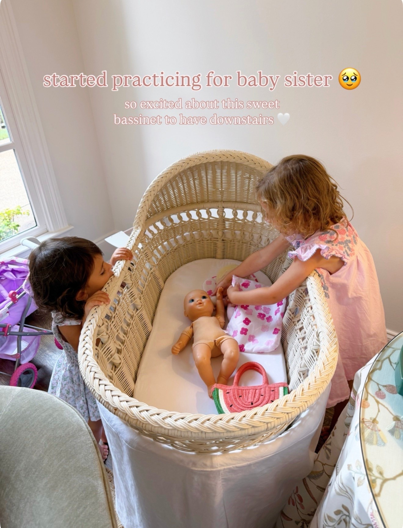 Wicker bassinet for baby sister! 🤍

#LTKmomlife #LTKBaby #LTKKids