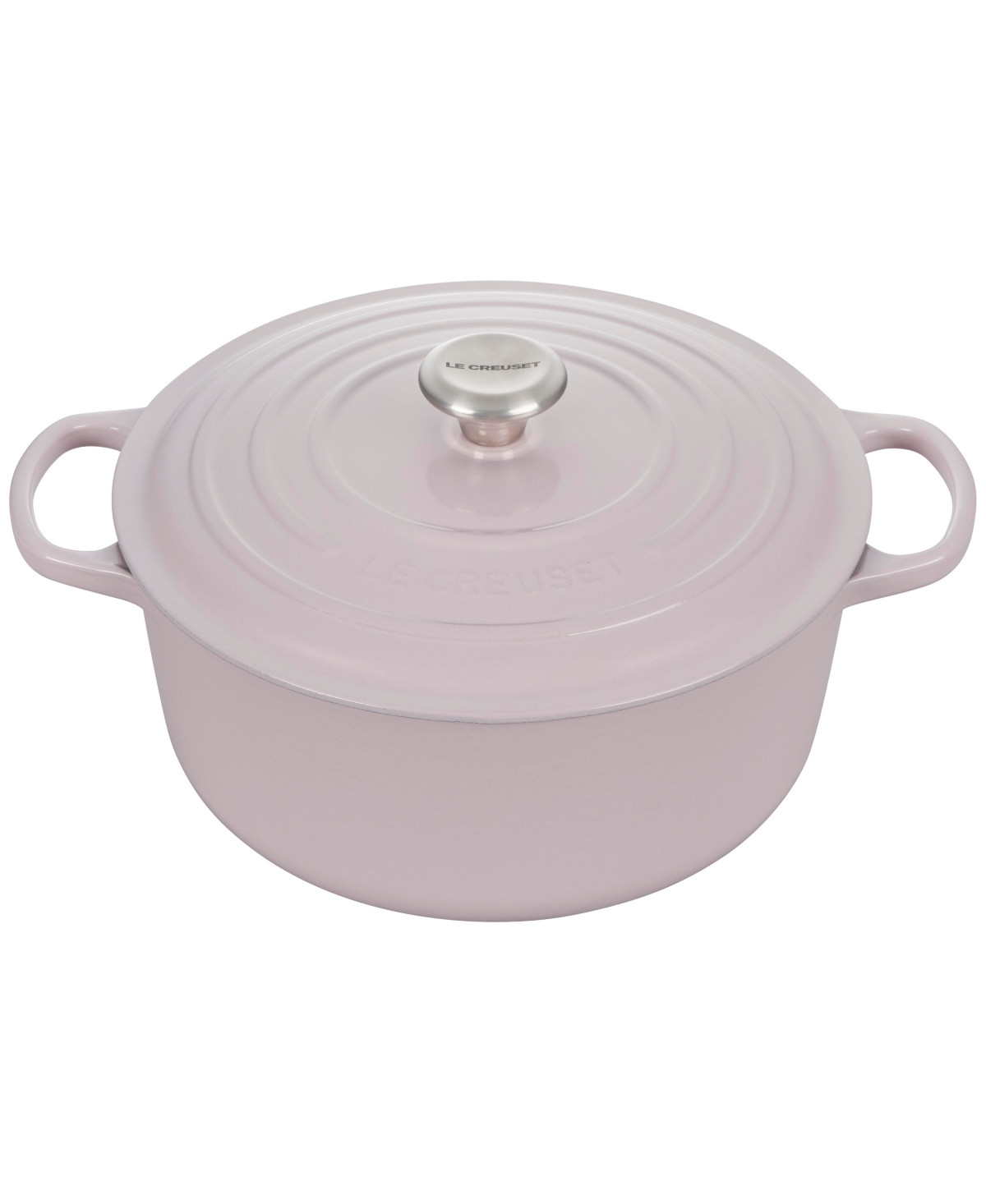 Le Creuset 7.25-Qt. Signature Enameled Cast Iron Round Dutch Oven - Shallot | Macy's