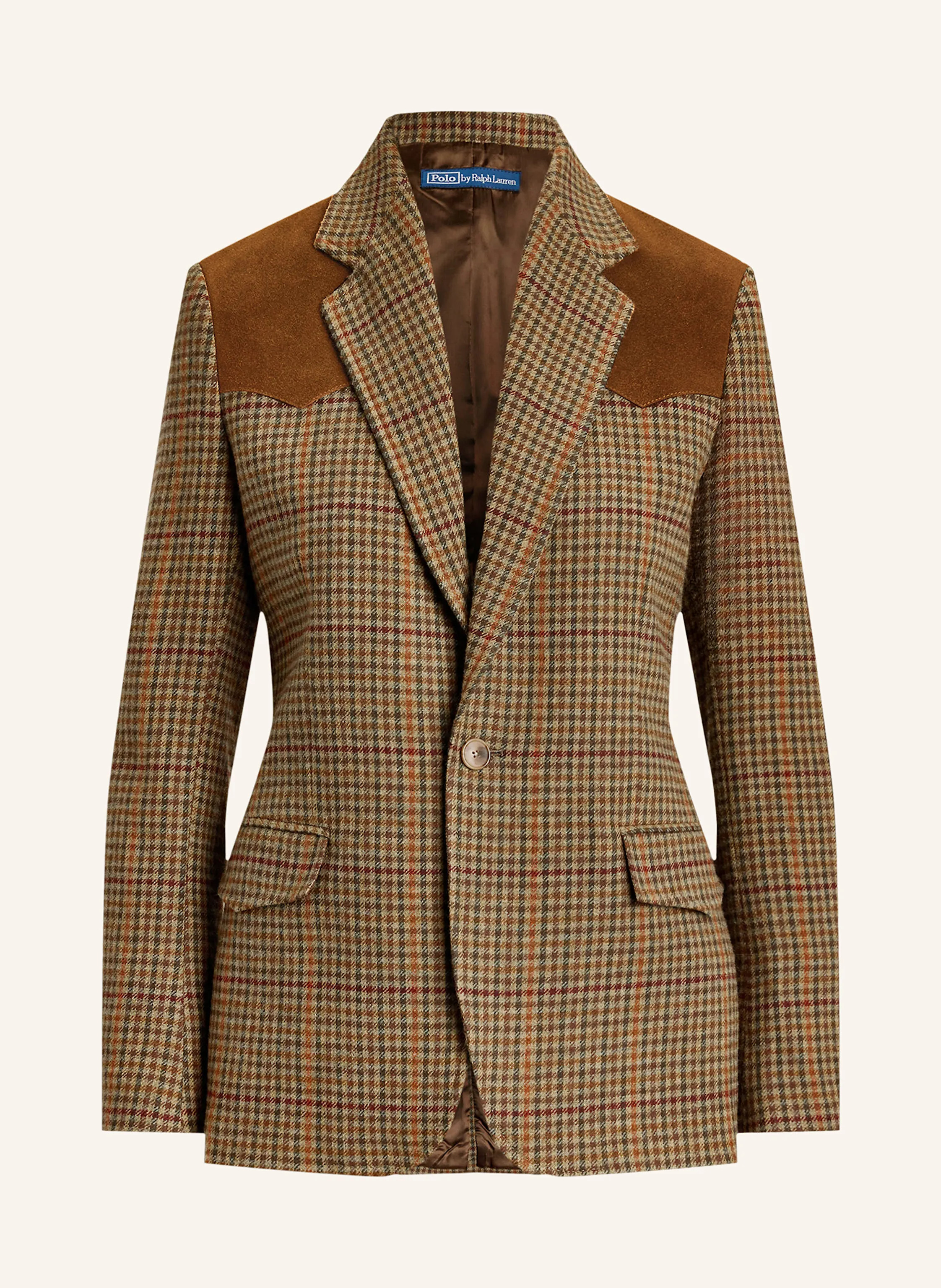 POLO RALPH LAUREN Blazer in oliv / braun / dunkelorange | Breuninger (DACH)