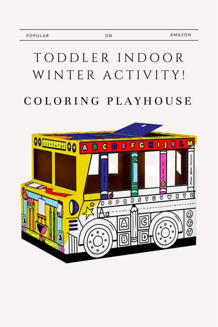 Toddler indoor winter activity: a coloring playhouse! So many fun options! 

Winter break toddler activity | Christmas toddler activity | toddler craft | fun and easy toddler craft 

#LTKSeasonal #LTKbaby #LTKkids