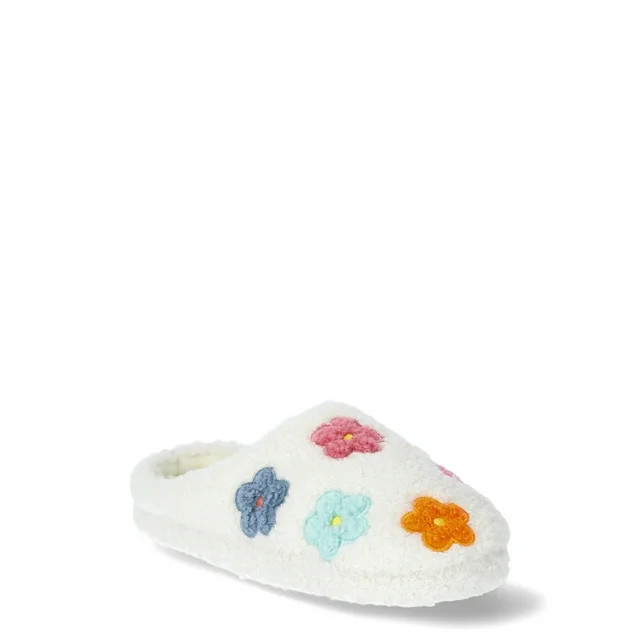 Wonder Nation Little Girls and Big Girls Flower Slippers, Sizes 13-6 | Walmart (US)