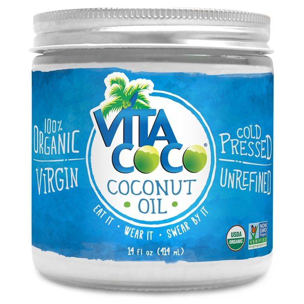 Vita Coco Organic Virgin Coconut Oil, Glass Jar, 14 Fl Oz - Walmart.com | Walmart (US)