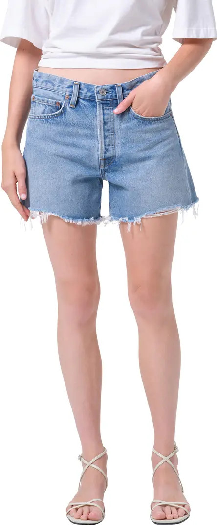 Parker Loose Fit Long Denim Cutoff Shorts | Nordstrom