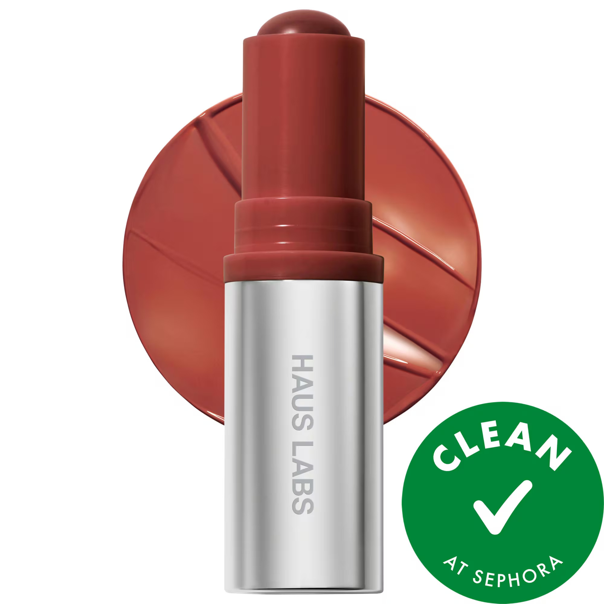 HAUS LABS BY LADY GAGA Color Fuse Longwear Hydrating Glassy Lip + Cheek Blush Balm Stick Glassy Cayenne 0.18 oz/5 g | Sephora (US)