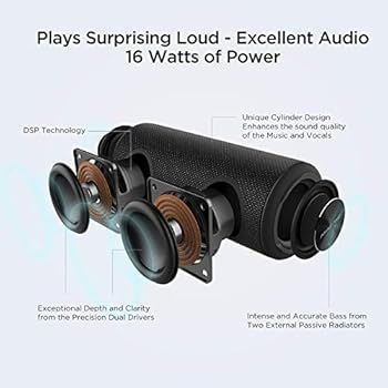 Amazon.com: MIATONE Outdoor Portable Bluetooth Speakers Wireless Speaker Waterproof - Blue : Elec... | Amazon (US)
