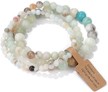 3 PCS Healing Crystal Bracelets for Women 8mm Natural Stone Beaded Stretch Bracelet Amethyst Jewe... | Amazon (US)