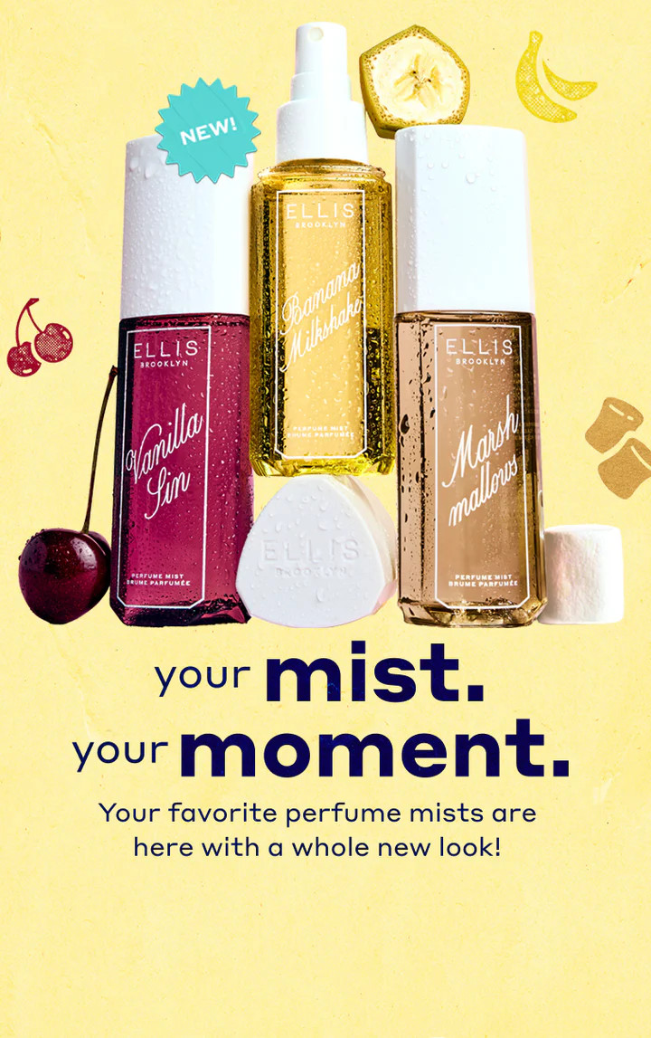 Banana Milkshake perfume mist and Marshmallow Perfume mist | Ellis Brooklyn