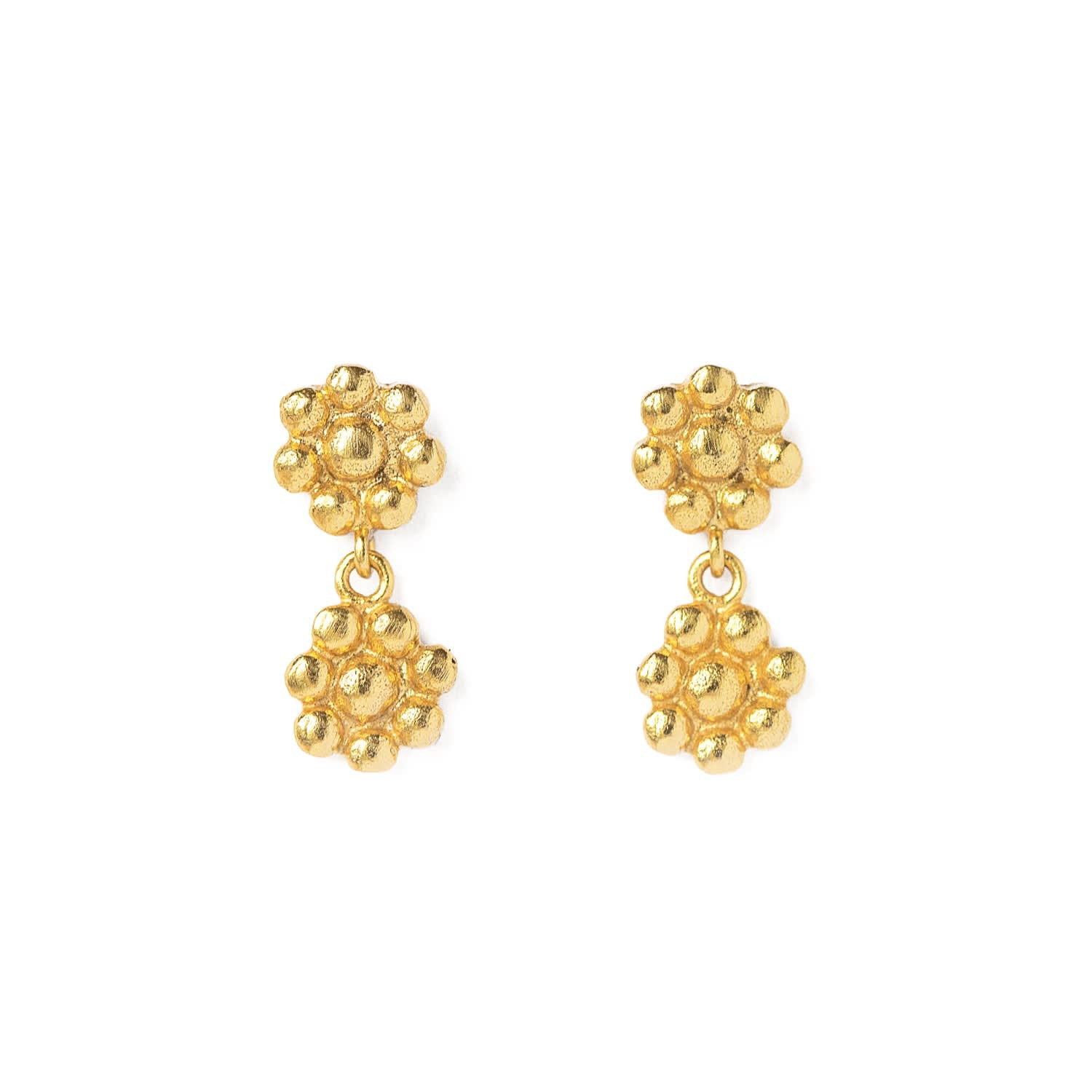 Gulzar Gold Flower Drop Earrings by Ottoman Hands | Wolf and Badger (Global excl. US)