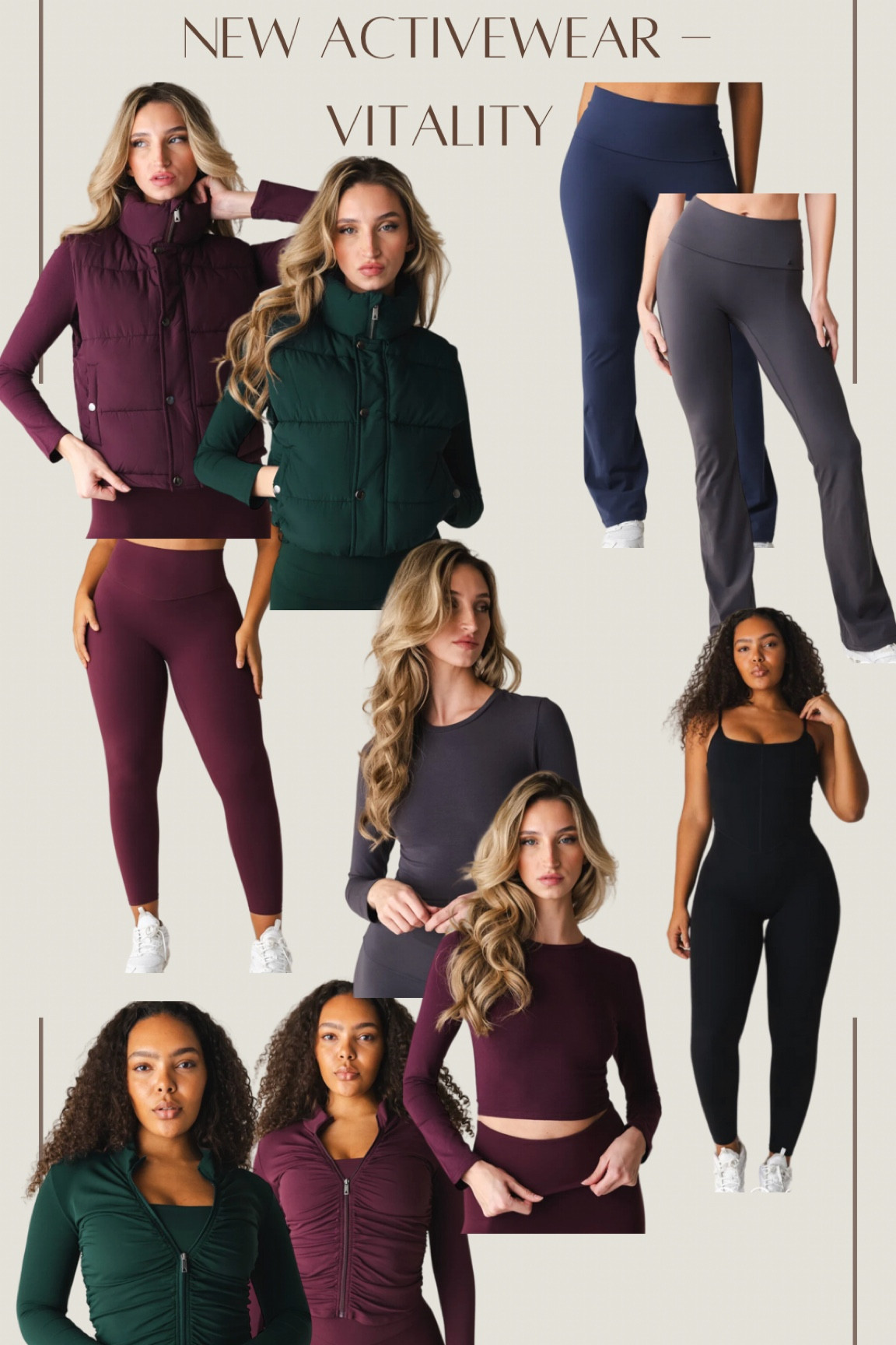 New activewear from Vitality! Literally my favorite workout clothing brand and they also do some lifestyle pieces. Their stuff is such good quality and so flattering. Definitely pricier, but 100% worth it. 

Everything is TTS - I wear a Small in everything


Athleisure, athletic wear, puffer vest, yoga pants, leggings, cozy pants, jumpsuit, cropped long sleeve

#LTKfitness #LTKfindsunder100 #LTKstyletip