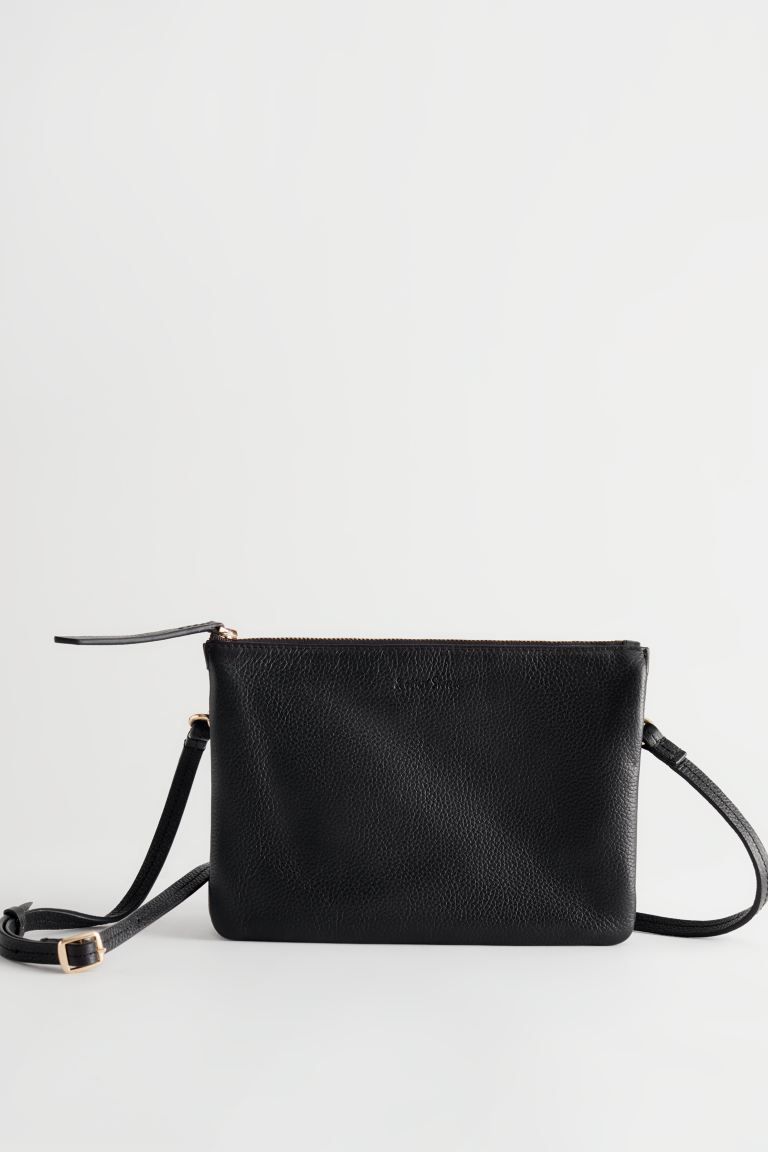Small Leather Crossbody Bag - Black - Ladies | H&M GB | H&M (UK, MY, IN, SG, PH, TW, HK)