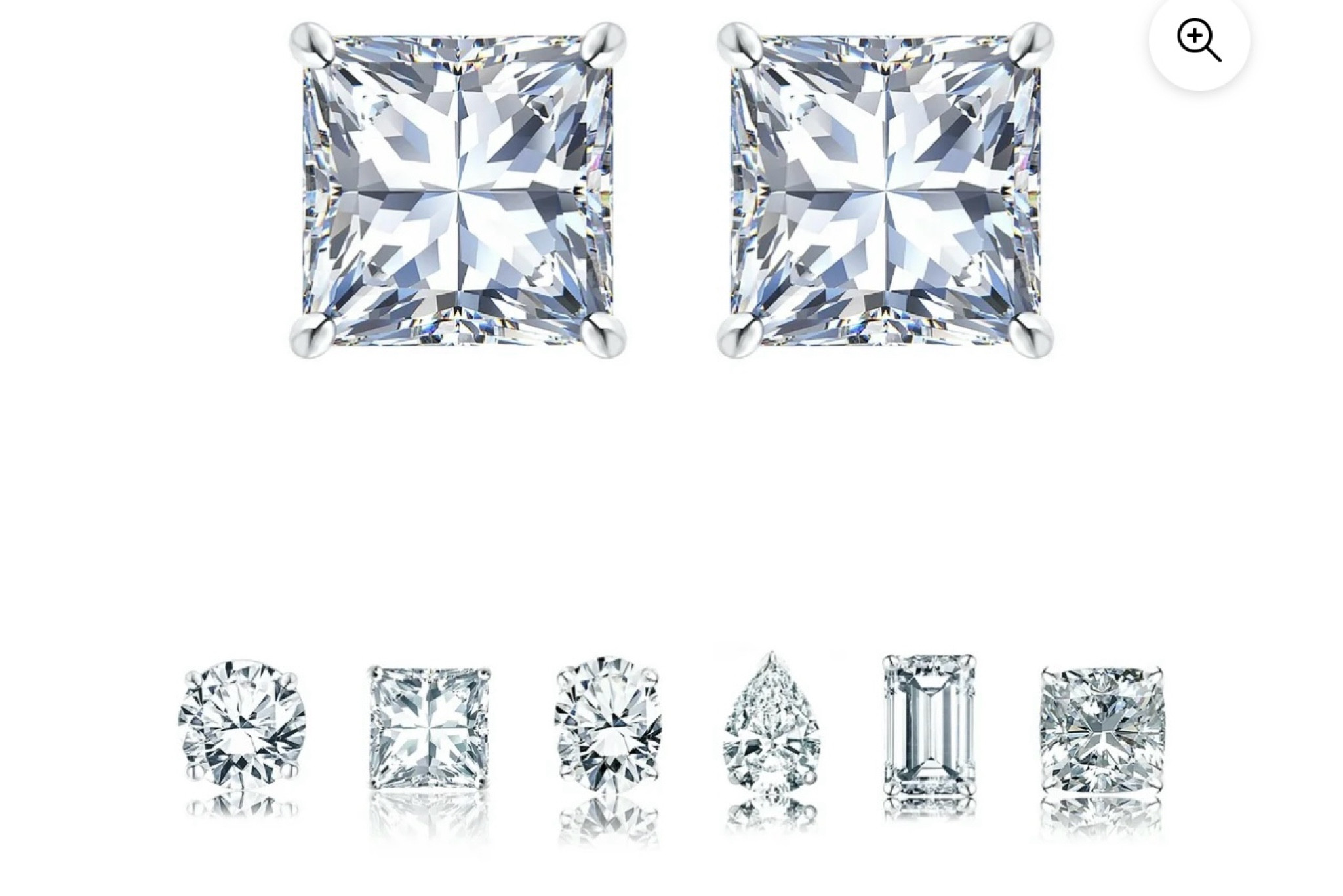 JeenMata 1 Carat Round Moissanite - 4 Prong Solitaire Stud Earrings - 18K White Gold Plating Over Silver

#LTKFindsUnder50 #LTKHoliday #LTKGiftGuide