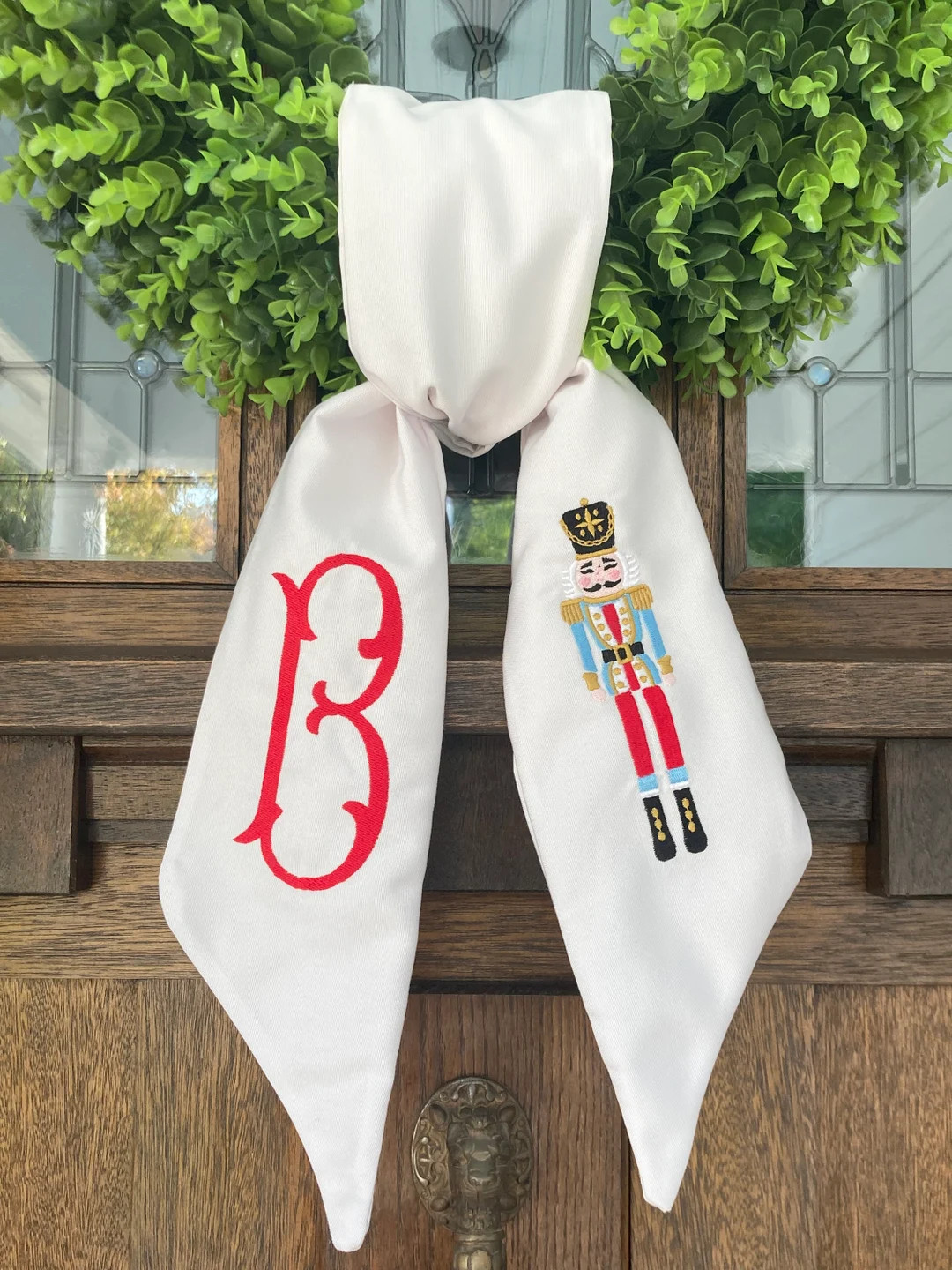 CHRISTMAS WREATH SASH, Nutcracker Decor,front Door Decor, Holiday Decoration, Wreath Sash - Etsy | Etsy (US)