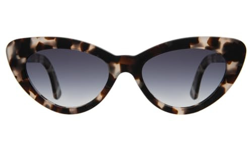 Illesteva Women's Pamela Sunglasses, White Tortoise w/Grey Flat Gr, One Size | Amazon (US)