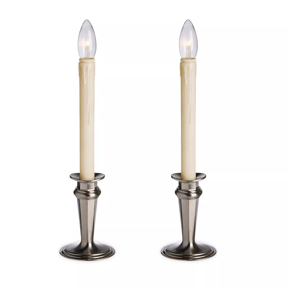 Traditional Adjustable Window Candles With Timer and Remote, Set of 2 | Target