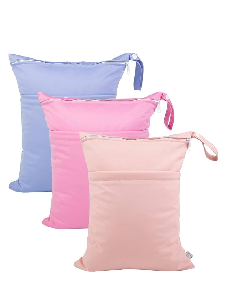 babygoal Wet Dry Bags for Baby Cloth Diapers, Washable Travel Bags, Beach, Pool, Gym Bag for Swim... | Amazon (US)