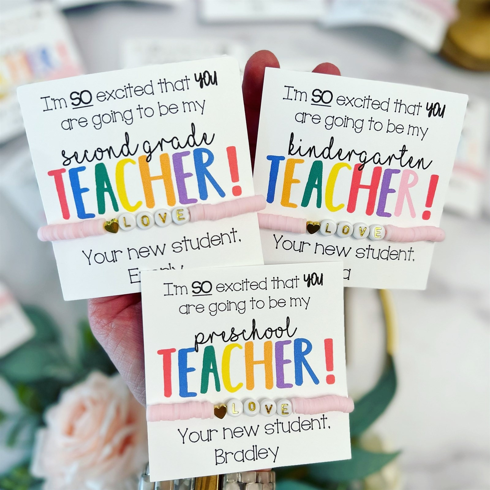 Back To School Teacher Gift | Love Bracelet | Jane