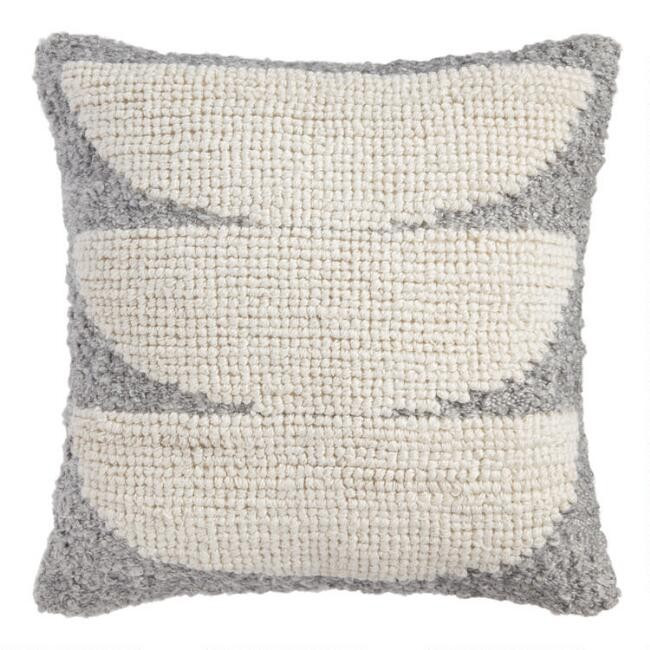 Gray Sol Indoor Outdoor Throw Pillow | World Market
