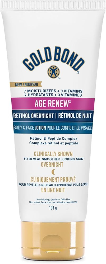 Gold Bond Age Renew Retinol Overnight Body & Face Lotion, 198g Tube, Visibly Tightens & Firms Ski... | Amazon (CA)