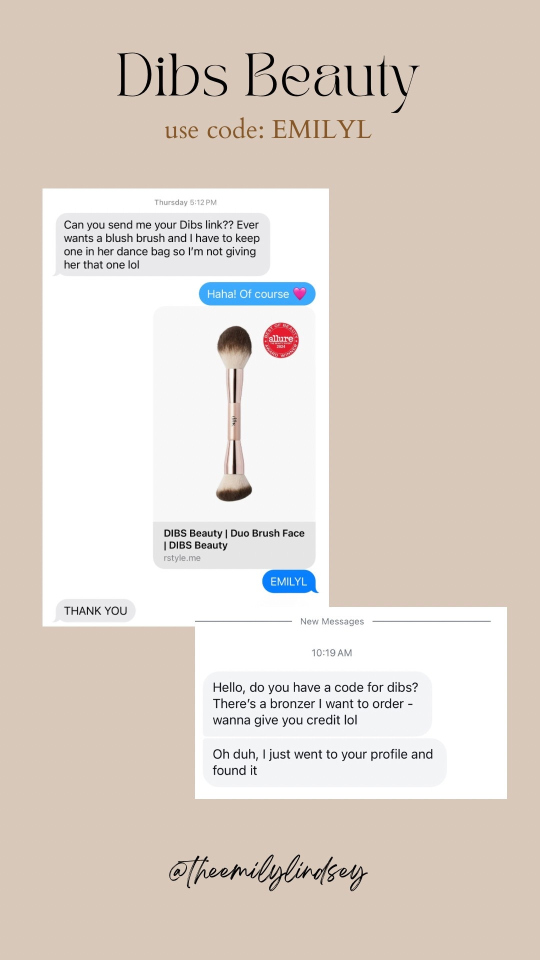 Just love you guys so much! And I’m so grateful for you 🫶🏻 Linking my favorite Dibs Beauty products for you! Use my code EMILYL to save ❤️ 

The Emily Lindsey, beauty faves, everyday makeup, makeup brushes.



#LTKBeauty