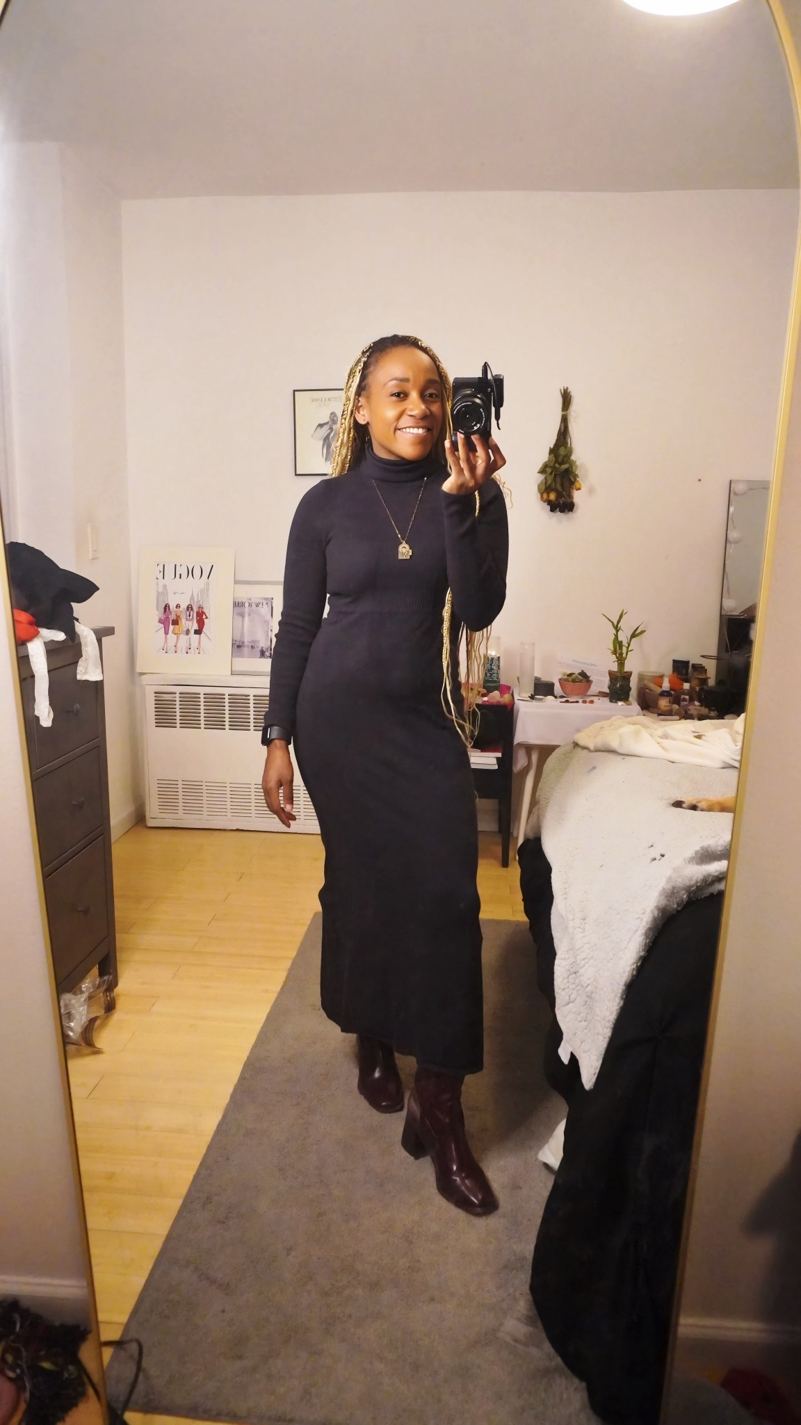 Hello Fall! 

I love fall because it’s the perfect time to rock a sweater dress and boots. 

What do you think?
