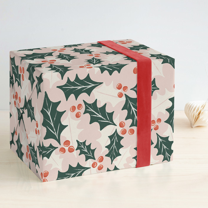 Holiday Leaves Wrapping Paper | Minted
