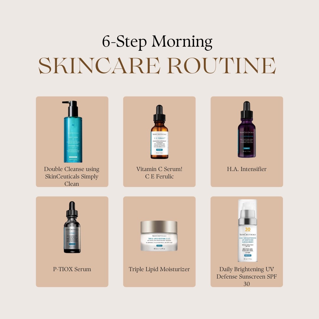My 6-step morning skincare routine using all SkinCeuticals—because great skin starts with science! From a double cleanse to SPF, these products are my holy grail for glowing, hydrated, and protected skin all day long.
Shop my full AM routine below!
#SkinCeuticals #MorningSkincare #GlowingSkinRoutine #DermApproved #SkincareRoutine #VitaminCSerum #SPF30 #LTKbeauty #LTKskincare #LTKmorningroutine

#LTKBeauty