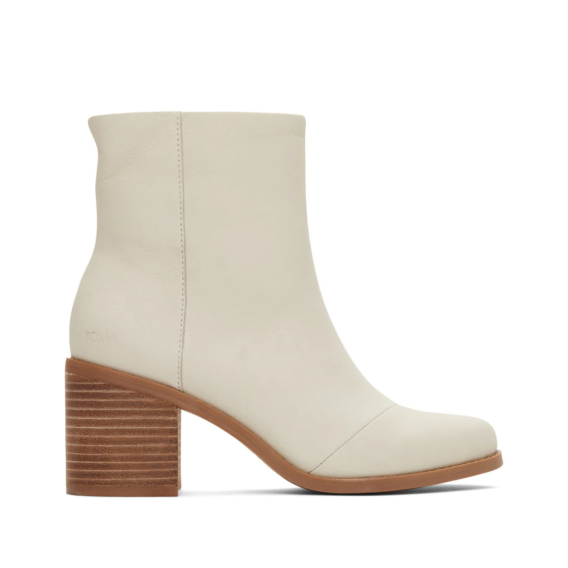 Evelyn Light Sand Leather Heeled Boot | Toms EMEA
