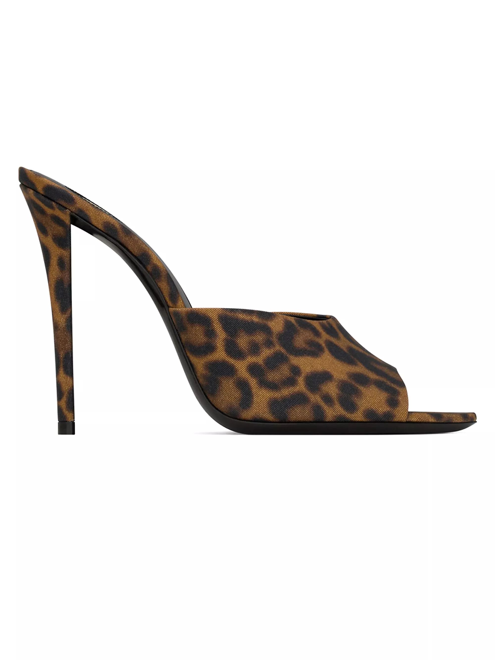 Goldie Mules in Leopard Grosgrain | Saks Fifth Avenue