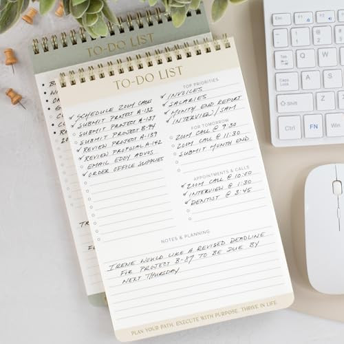 ZICOTO Beautiful To Do List Note Pads Set Of 2 for Easy Daily Planning - The Perfect Work Notepad... | Amazon (US)