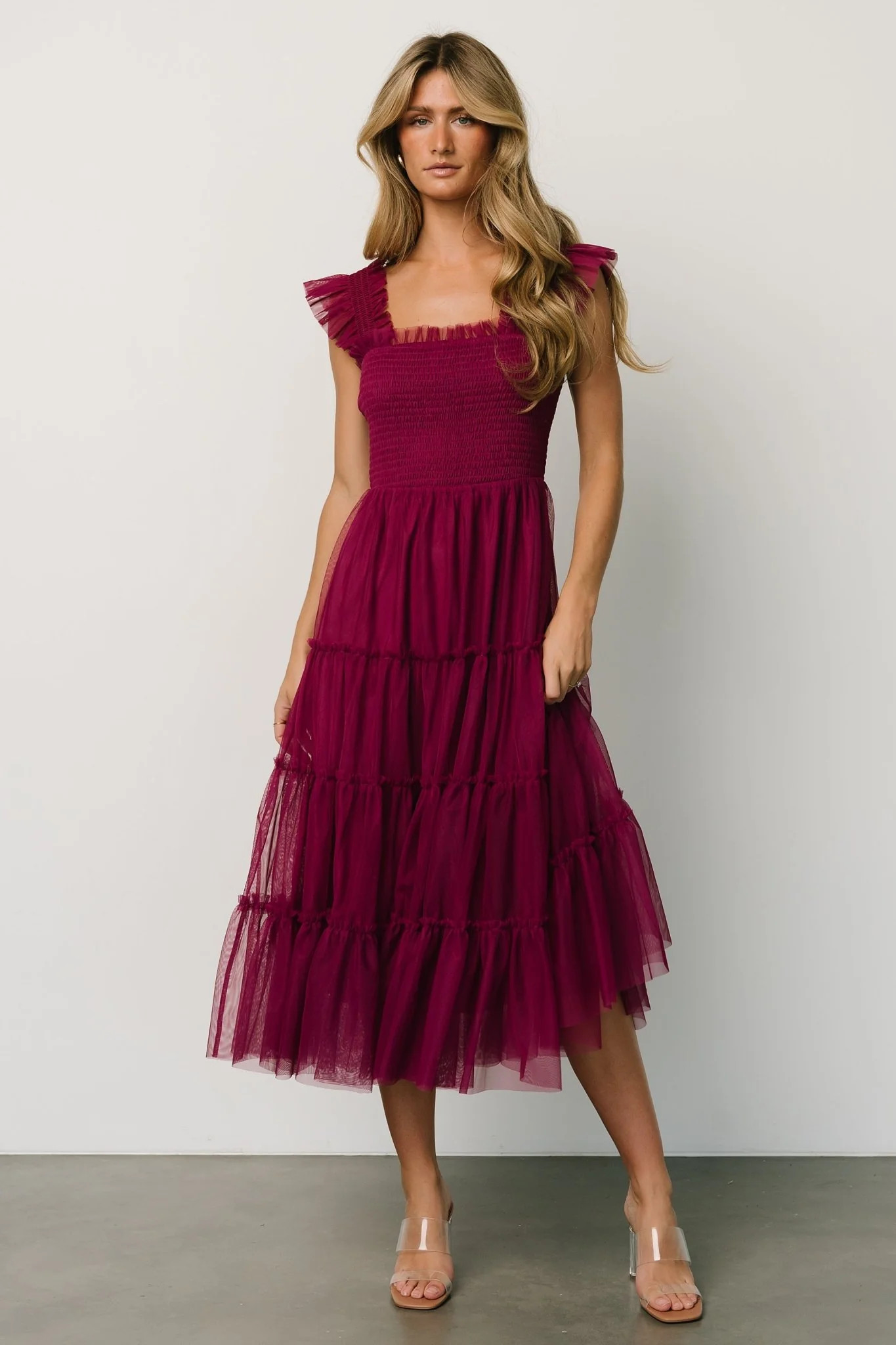 Emma Smocked Tulle Dress | Boysenberry | Baltic Born