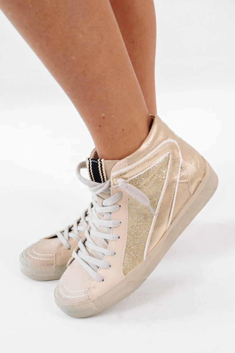 Roxanne Sneakers - Gold | The Impeccable Pig