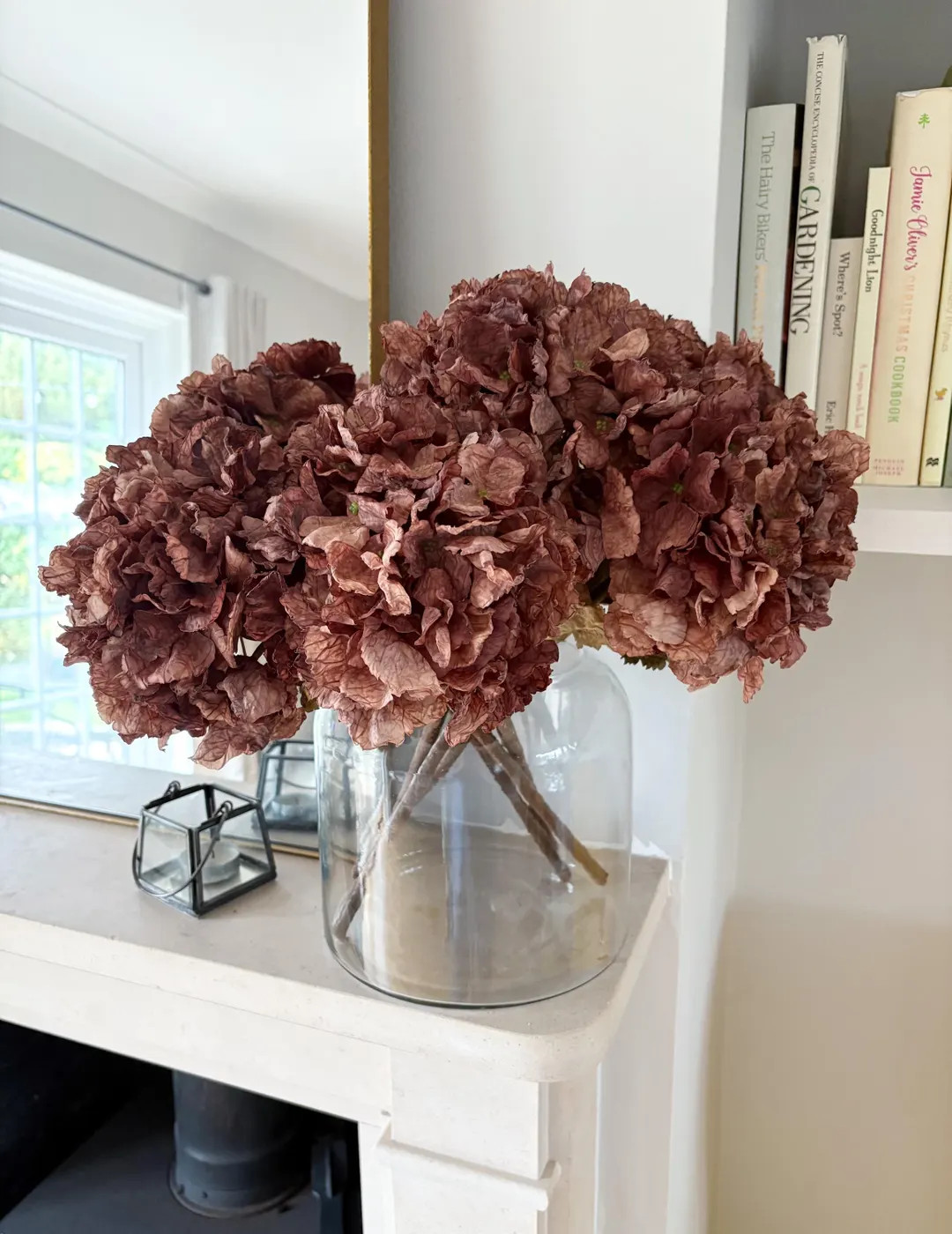 Mocha Artificial Hydrangea Stem – Realistic Faux Dried Flower for Autumn Home Decor, Bouquets, ... | Etsy (US)