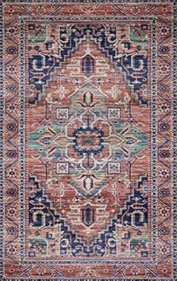 Amazon.com: Loloi CIELCIE-06COML80A0 Cielo X Justina Blakeney Collection Area Rug, 8' x 10', Cora... | Amazon (US)