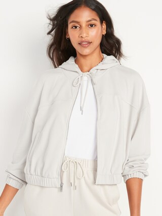 Long-Sleeve Vintage Cropped Hoodie for Women | Old Navy (US)