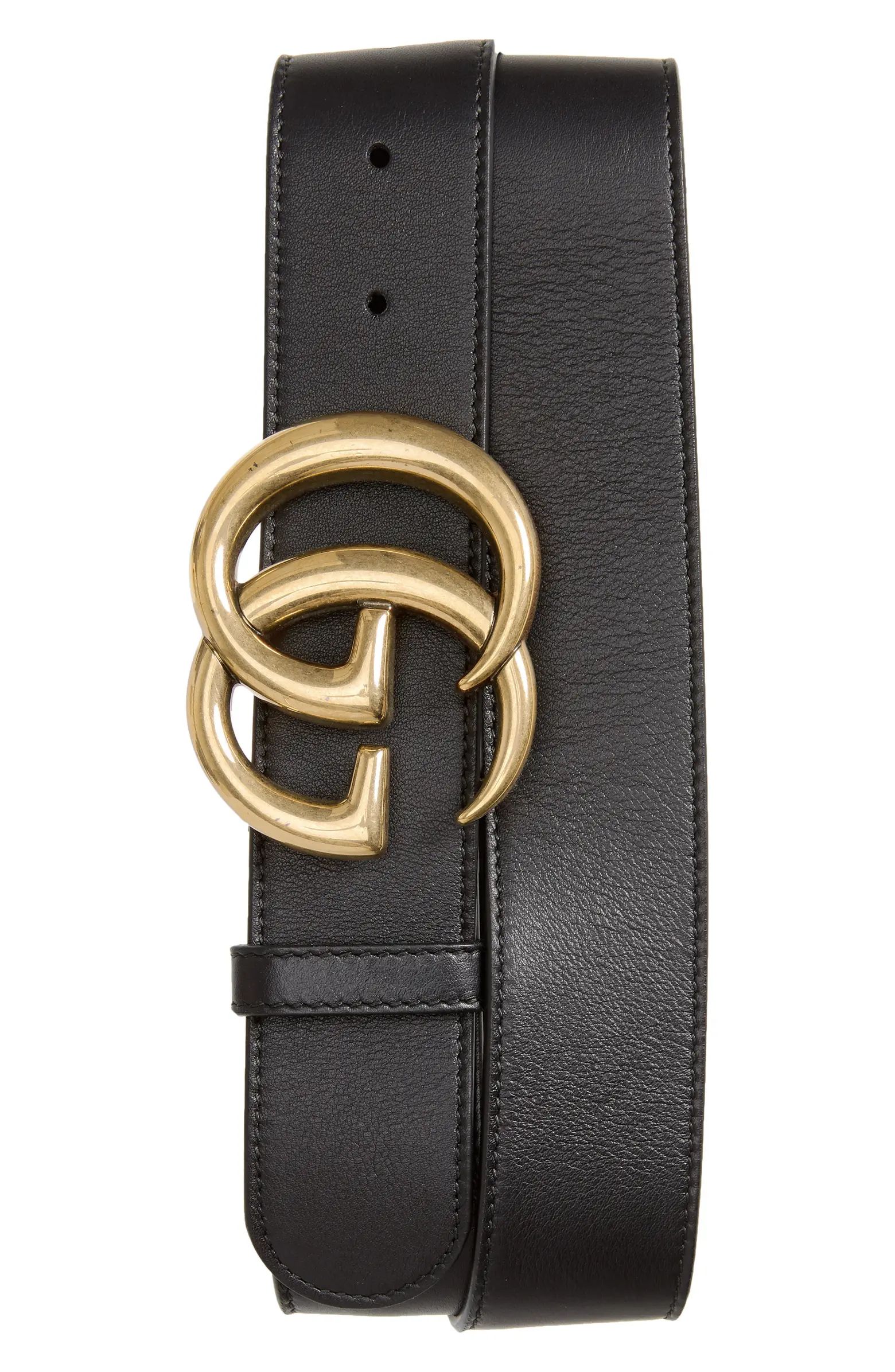 GG Logo Leather Belt | Nordstrom