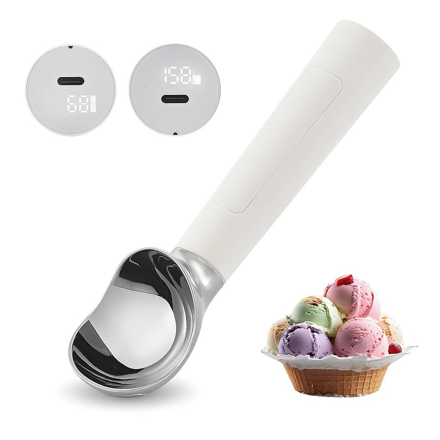 Heated Ice Cream Scoop Rechargeable, Electric Warming Ice Cream Scooper with LED Display, Heats t... | Amazon (US)