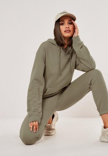 Missguided - Khaki Basic Hoodie And Jogger Co Ord Set | Missguided (US & CA)